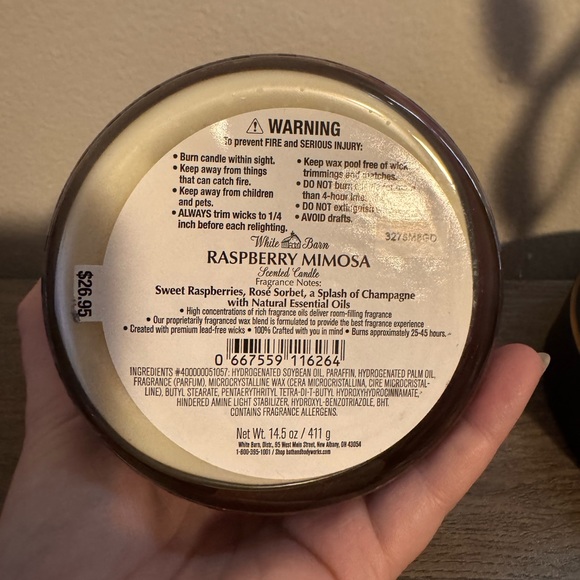 White Barn Raspberry Mimosa Candle - Picture 5 of 5